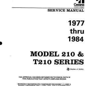 Cessna 210 and T210 Series 1977 thru 1984 Service Manual D2057-2-13