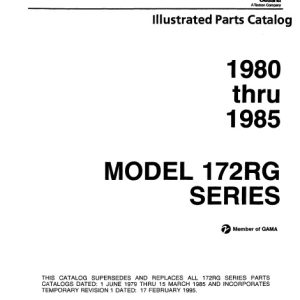Cessna Model 172RG Series Illustrated Parts Catalog 1980 Thru 1985 P693-12