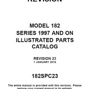 Cessna Model 182 Series 1997 And On Illustrated Parts Catalog 182SPC23