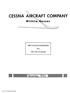 Cessna Model 190-195 Illustrated Parts Catalog 1948 Thru 1953 P112-12