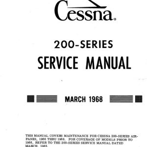Cessna Model 200 Series 1966 thru 1968 Service Manual 1968 D606-13