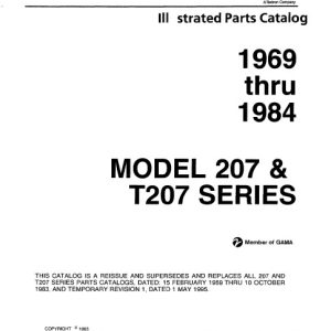 Cessna Model 207 & T207 Series Illustrated Parts Catalog 1969 thru 1984 P703-12