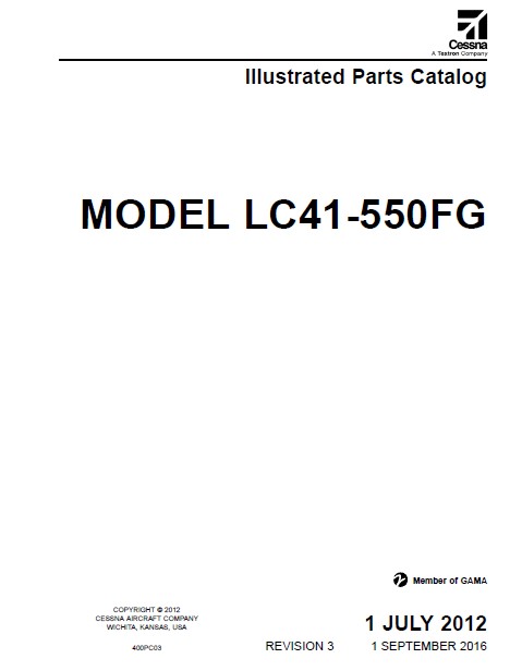 Cessna Model 400 Illustrated Parts Catalog (LC41-550FG) 400PC03.2