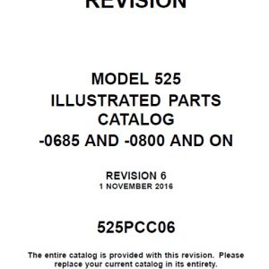 Cessna Model 525 Illustrated Parts Catalog (0685 and -0800 and on) 525PCC06