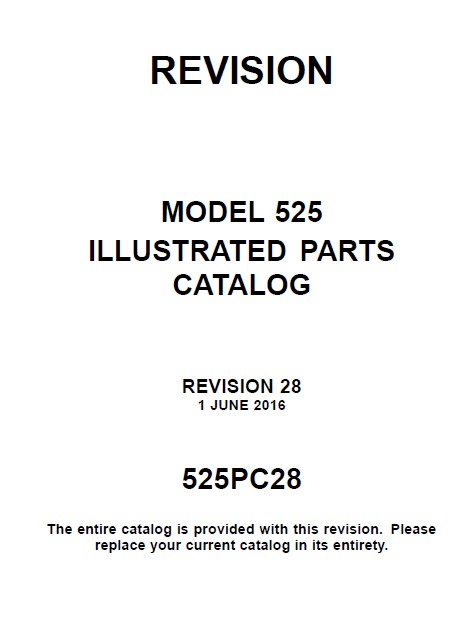 Cessna Model 525 Illustrated Parts Catalog (SERIALS -0001 THRU -0684 AND -0686 THRU -0799) 525PC28