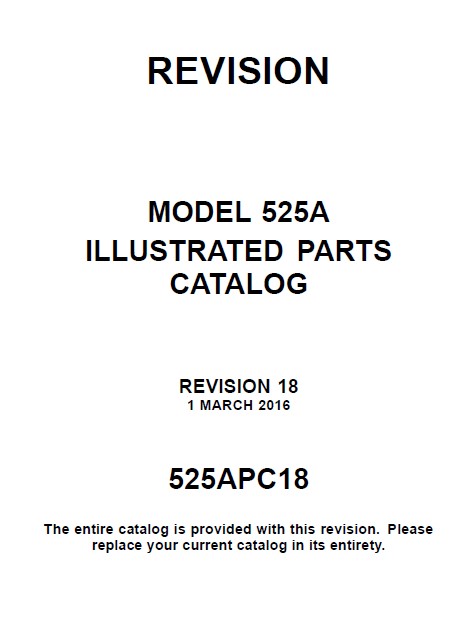 Cessna Model 525A Illustrated Parts Catalog 525APC18