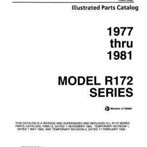 Cessna R172 Series Illustrated Parts Catalog 1977 Thru 1981 P698-12