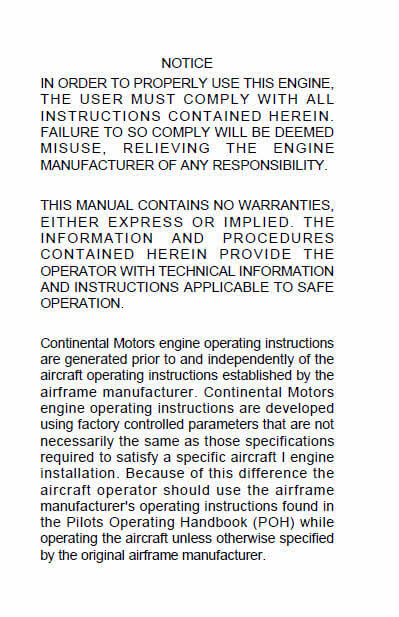 Continental Operators Manual GTSIO-520-L X30532.3