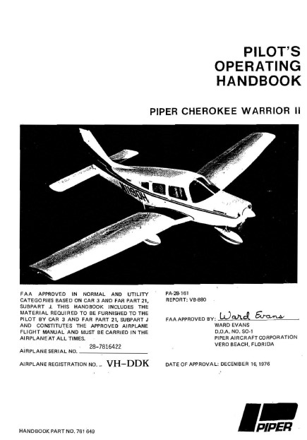 PA28-161 Piper Warrior II POH
