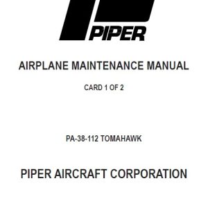 PIPER PA-38-112 Tomahawk Maintenance Manual
