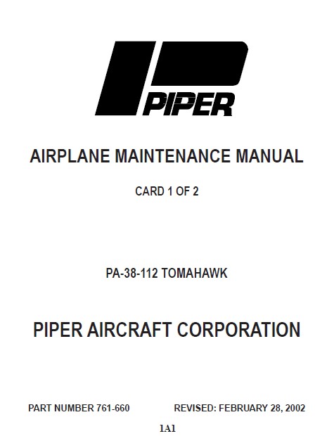 PIPER PA-38-112 Tomahawk Maintenance Manual