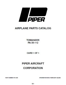 Piper Tomahawk Parts Catalog PA-38-112 Part # 761-659