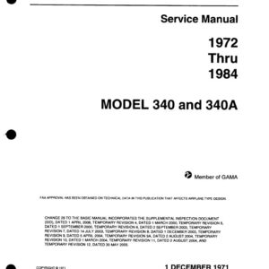 Cessna Model 340 and 340A Service Manual (1972 thru 1984) D930-29-13
