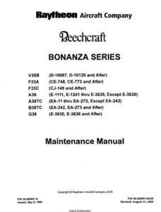 beechcraft bonanza maintenance manual
