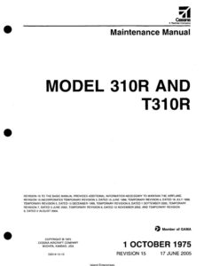 cessna 310r maintenance manual
